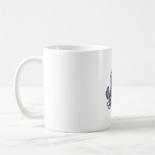 Husky im Weltraum Welpen Hund Lover Retro Kaffeetasse