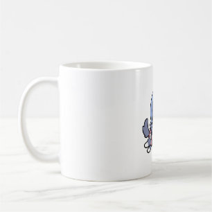 Husky im Weltraum Welpen Hund Lover Retro Kaffeetasse
