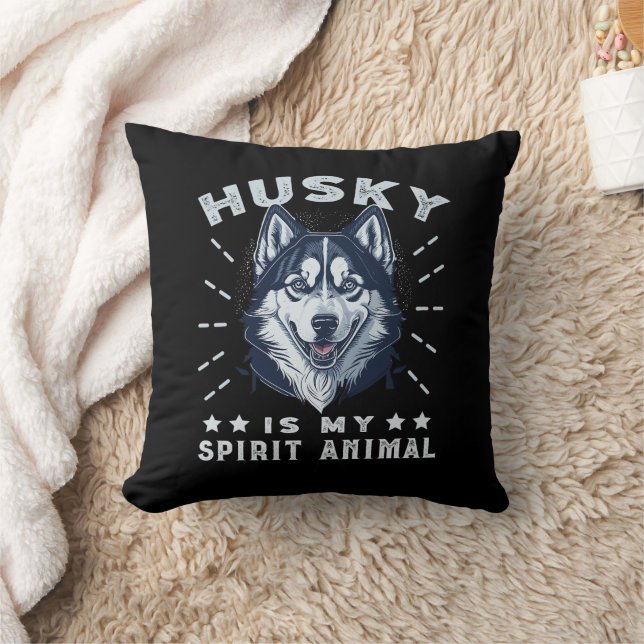 Husky ist mein Geist Tier Majestic Husky Hund Kissen (Decke)