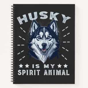 Husky ist mein Geist Tier Majestic Husky Hund Notizbuch