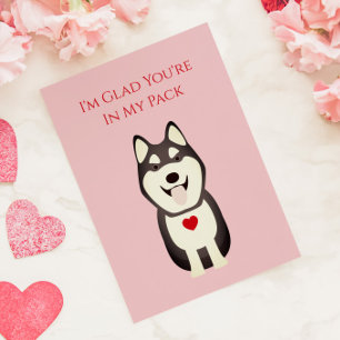 Husky-Karte, Hunde Valentin, Valentinstag