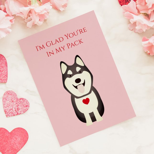 Husky-Karte, Hunde Valentin, Valentinstag (Von Creator hochgeladen)