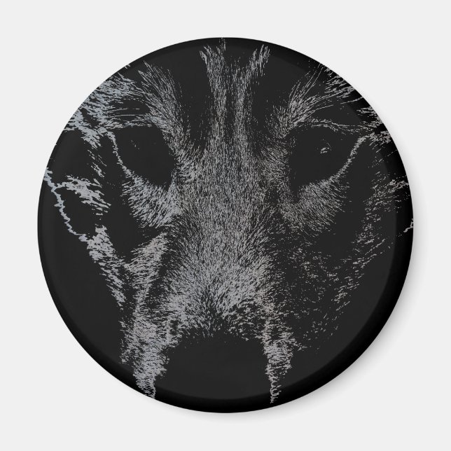 Husky Kühlschrank MagnetSled Dog Wolf Magnet / Ges (Vorne)