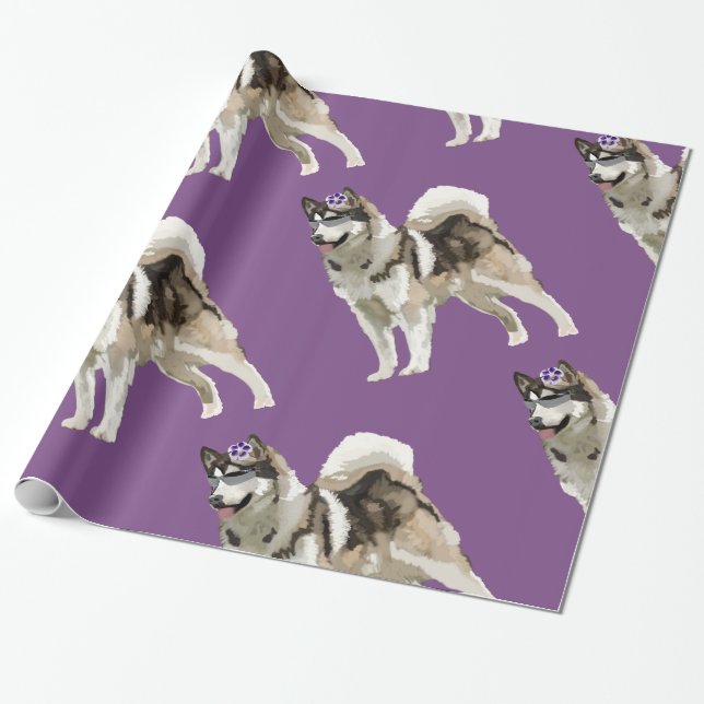 Husky-Kunst-Geschenkpapier Geschenkpapier (Ungerollt)