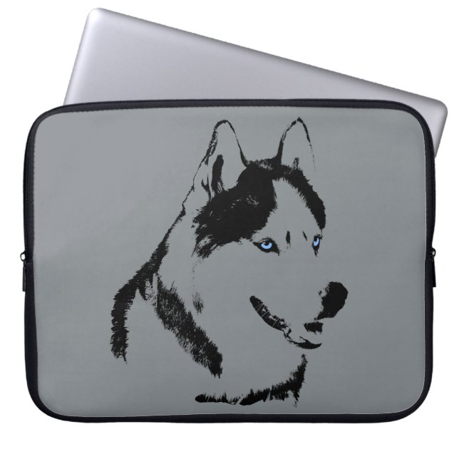Husky Laptop Case Siberian Husky Malamute Geschenk (Vorderseite)