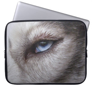 Husky Laptop Case Siberische Husky Blue Eyes Gesch