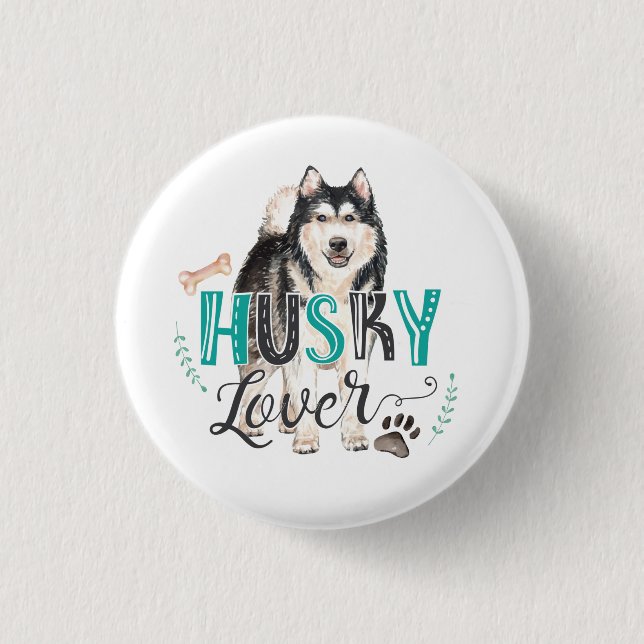 Husky Lover Button (Vorderseite)