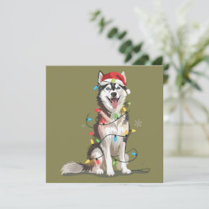 Husky Lover Christmas Sibirische Weihnachtshunde-M Feiertagskarte