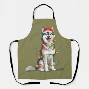 Husky Lover Christmas Sibirische Weihnachtshunde-M Schürze