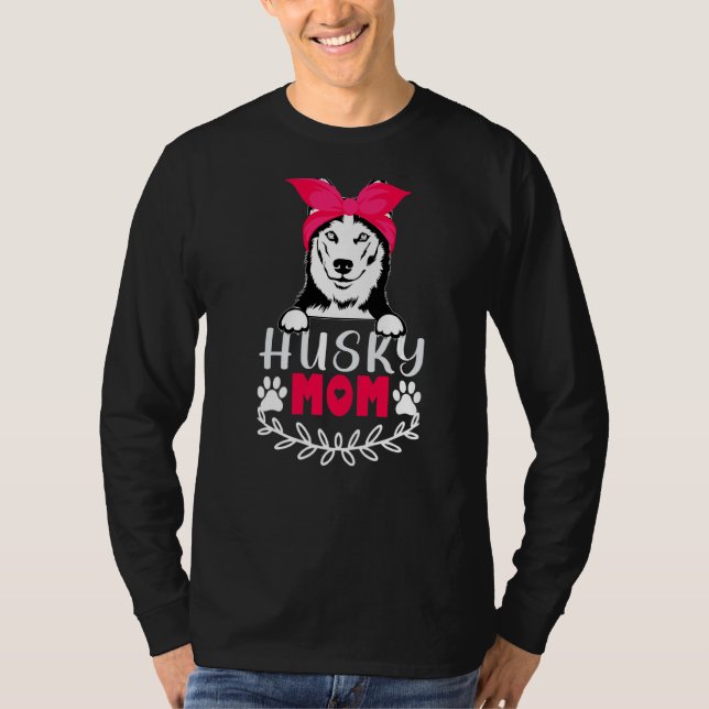 Husky Mama Dog Siberian Husky Eigentümer Mama Moth T-Shirt (Vorderseite)