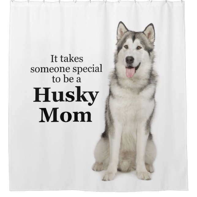 Husky Mama Duschvorhang (Vorderseite)