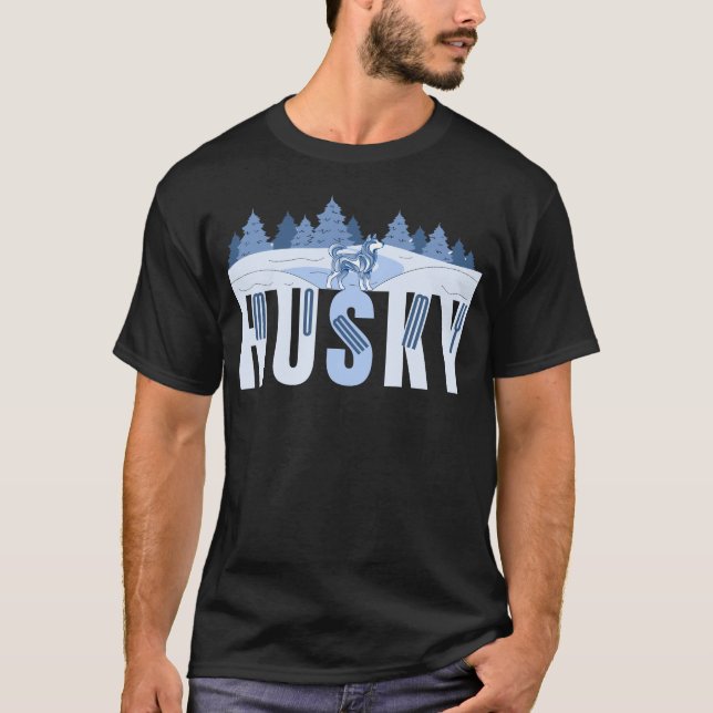 Husky Mama Funny Husky Mama Design T - Shirt (Vorderseite)