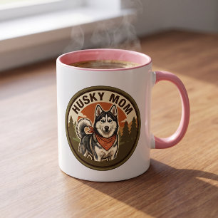 Husky-Mama-Kaffeetasse Geschenk für eine Sibiris Tasse