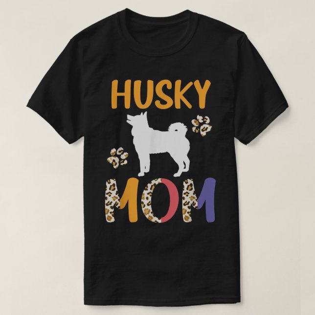 Husky Mama Leopard  T-Shirt (Design vorne)