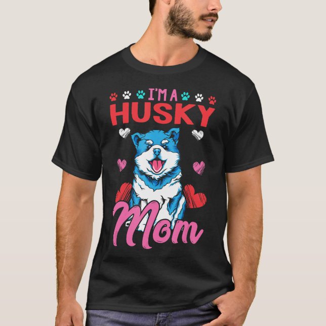 Husky Mama Shirt Pit Bull Dog Mama Pittie Geschenk (Vorderseite)