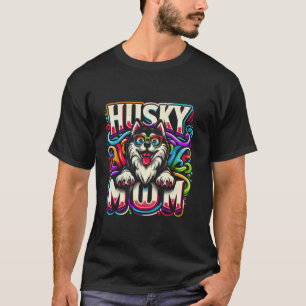 Husky-Mama Sibirischer Husky Hund Haustier Für Fra T-Shirt