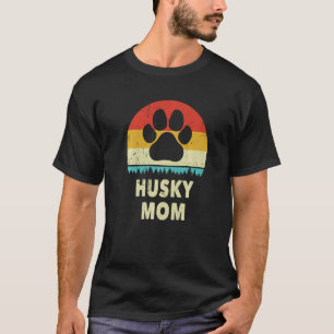 Husky-Mama Vintage-Hund für Frauen Sibirischer Hu T-Shirt