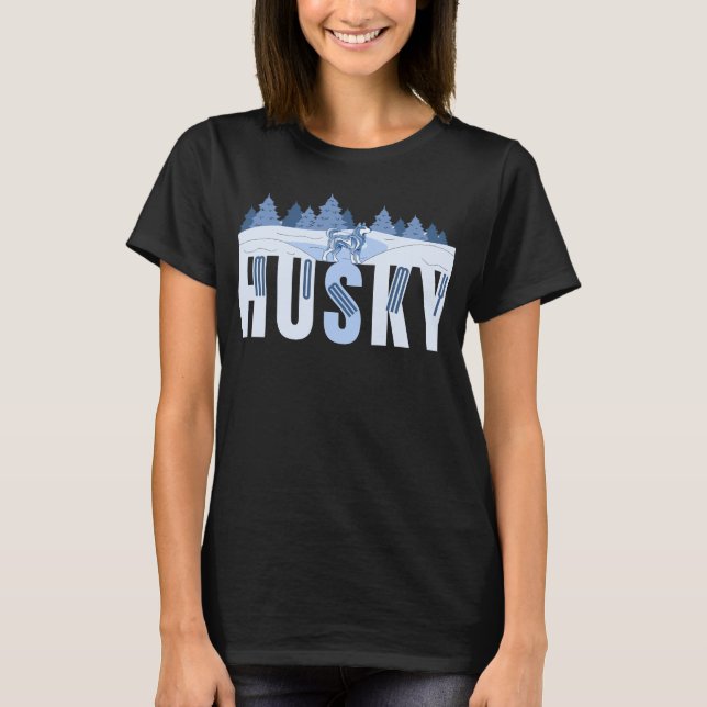 Husky Mommy Funny Husky Mama Design T - Shirt (Vorderseite)