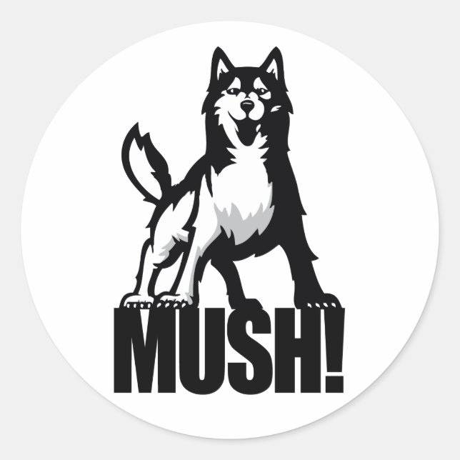 Husky Mush Sticker (Vorderseite)