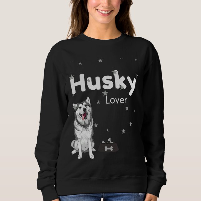Husky Niedlich Dog Sweatshirt (Vorderseite)