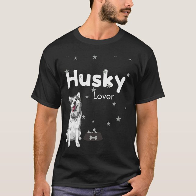 Husky Niedlich Dog T-Shirt (Vorderseite)