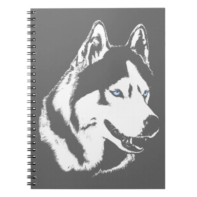 Husky Notebook Siberian Husky Gifts & Books Notizblock (Vorderseite)