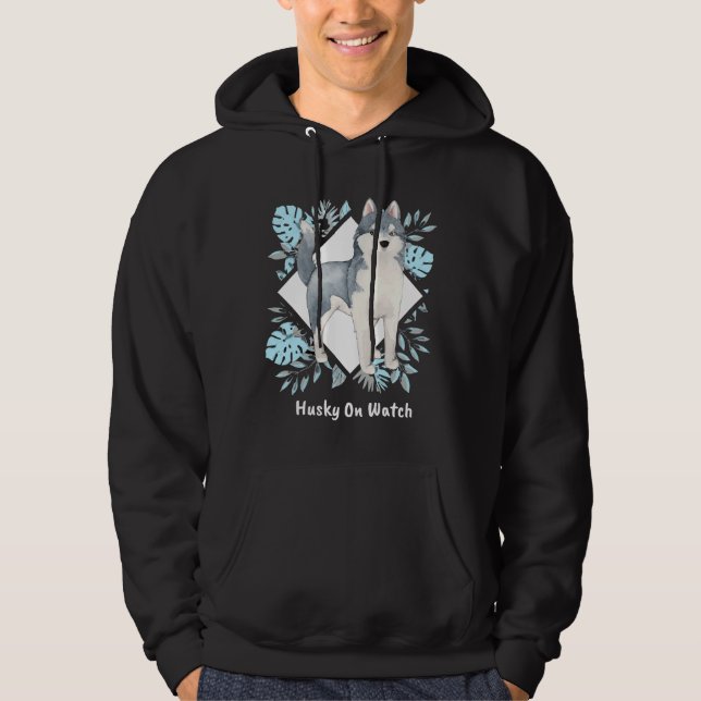 Husky on Watch! Hoodie (Vorderseite)