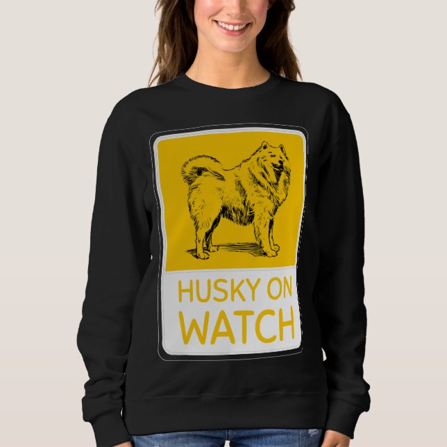 Husky on Watch Sweatshirt (Vorderseite)