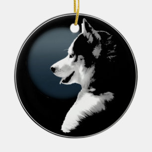 Husky-Ornament Personalisierter Wolf-Dekoration Keramik Ornament