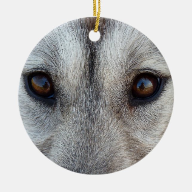 Husky Ornament Wolf Pup Keepake Dog Geschenke (Vorne)