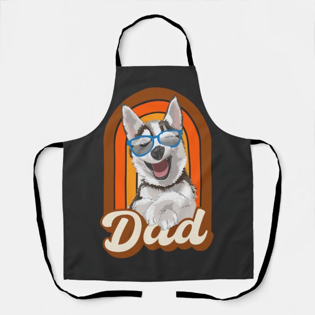 Husky Papa, Papa, Hund, Liebe, Huskies Schürze (Vorderseite)