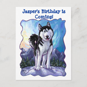 Husky Party Center Ankündigungspostkarte