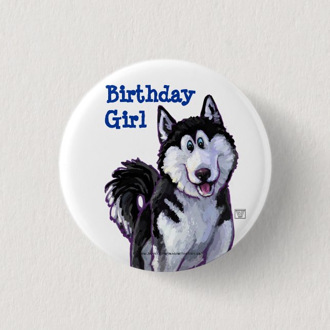 Husky Party Center Button (Vorderseite)