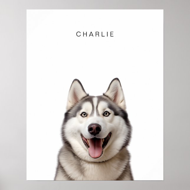 Husky Personalisiert Print Poster (Vorne)