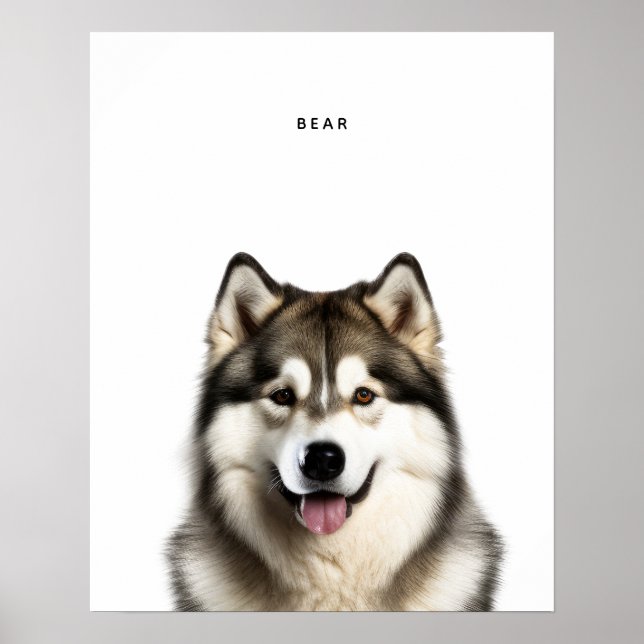 Husky personalisierter Druck Poster (Vorne)