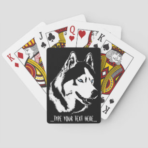 Husky Playing Cards Personalisieren Schlittenhunde Spielkarten