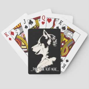 Husky Playing Cards Personalisieren Schlittenhunde Spielkarten