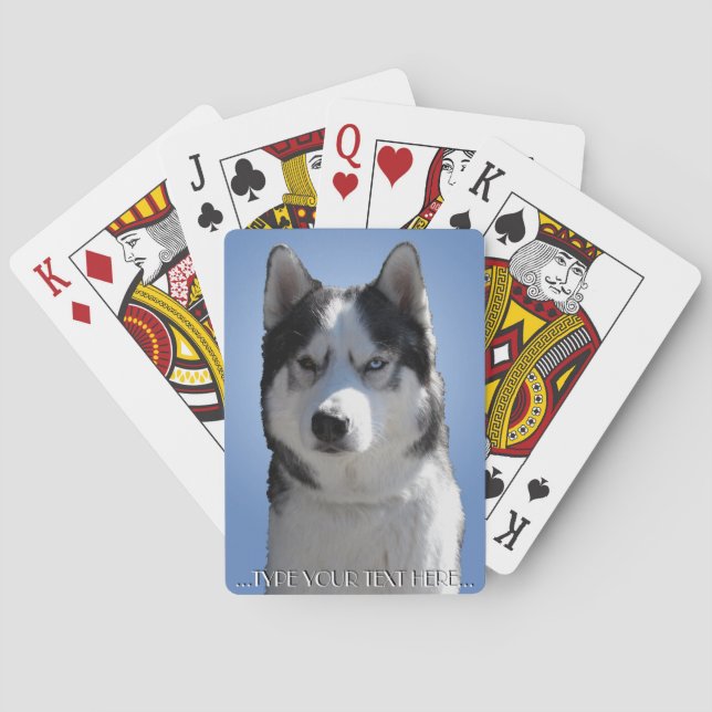 Husky Playing Cards Personalisieren Schlittenhunde Spielkarten (Rückseite)