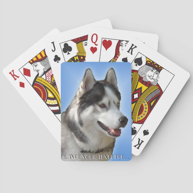 Husky Playing Cards Personalisieren Schlittenhunde Spielkarten (Rückseite)