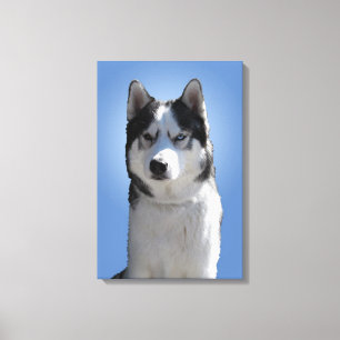 Husky Print Stretched Husky Malamute Dog Leinwand