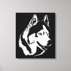Husky Print Stretched Siberian Husky Dog Leinwand