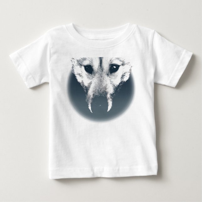 Husky Pup Baby Tootoo Husky Wolf Baby Dress T-shirt (Vorderseite)