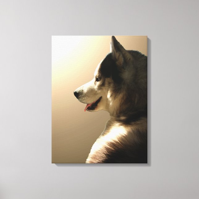 Husky Pup Print Husky Puppy Canvas Print Leinwanddruck (Vorderseite)