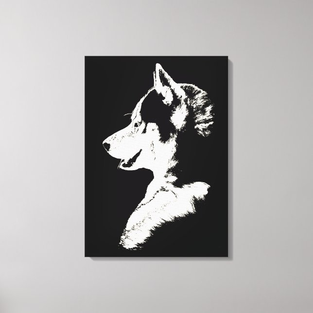 Husky Pup Print Siberian Husky Dog Canvas Print Leinwanddruck (Vorderseite)