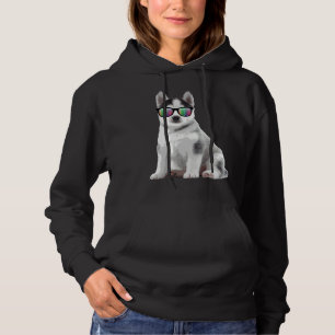 Husky Puppy Sunglasses Hunde Tiere Hoodie