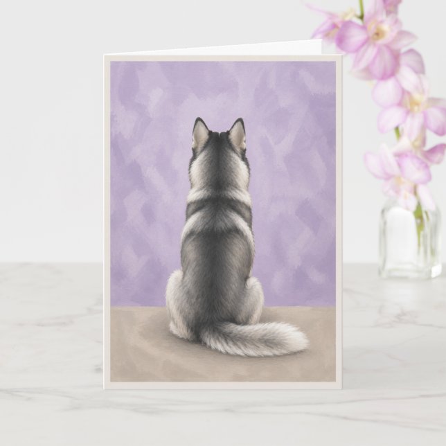 Husky-Rainbow-Bridge-Beileidskarte Karte (Orchidee)