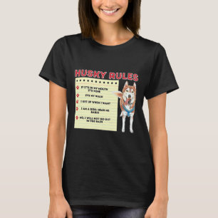 Husky regiert den Besitzer des sibirischen Husky T-Shirt