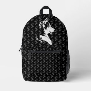 Husky-Rucksack Sibirischer Husky-Welpen-Rucksäcke Bedruckter Rucksack