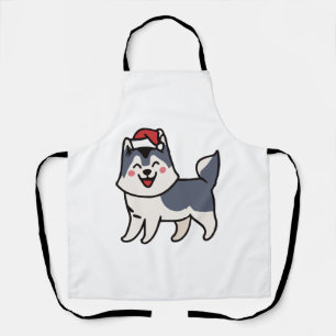 Husky Santa Dog Lover Malamute Schürze
