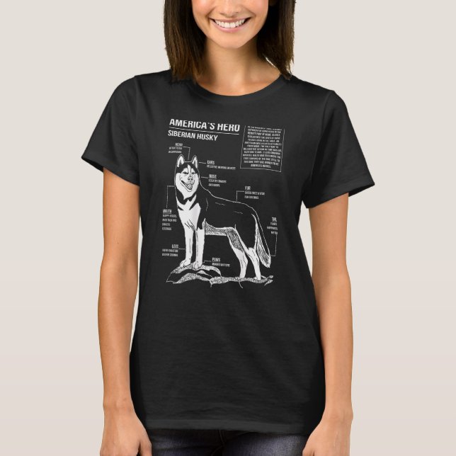 Husky-Schema T-Shirt (Vorderseite)